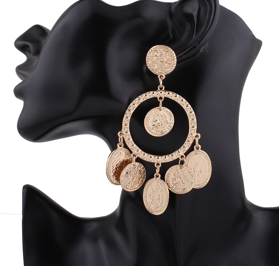 Glam Gold Statement Earrings